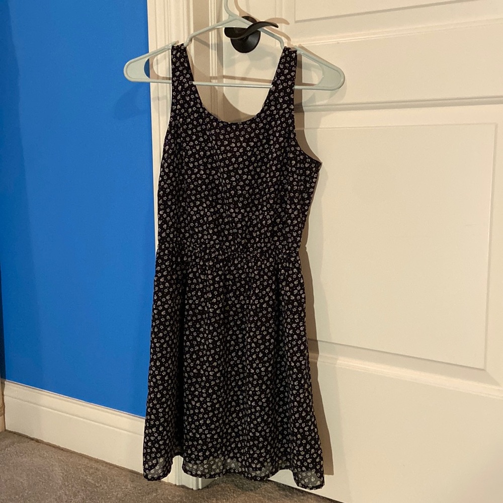 Mini Black Floral Dress